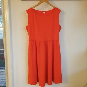 2/$15 Bright coral midi dress